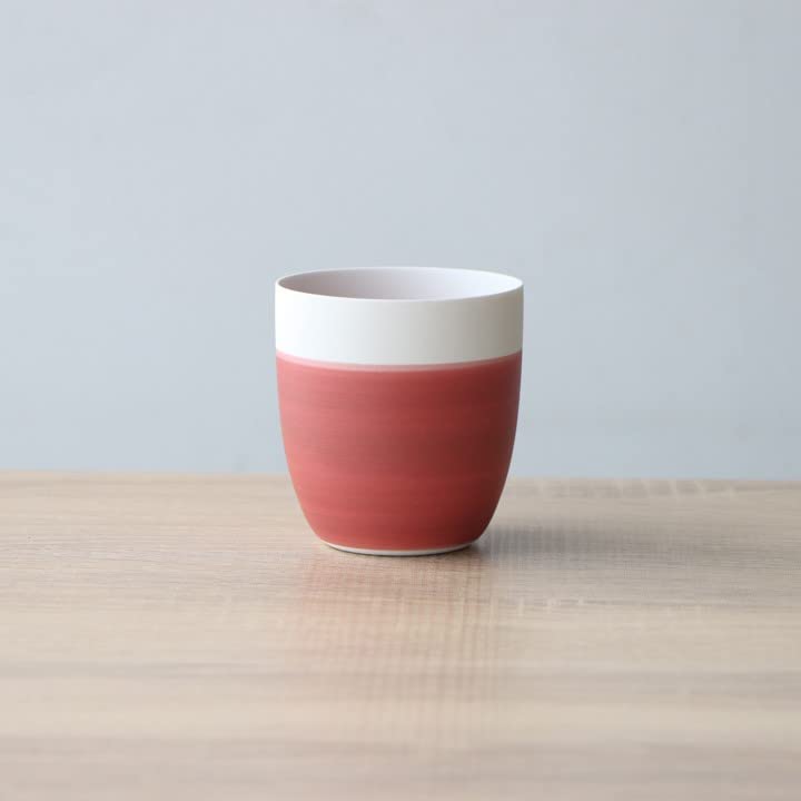 yamachu (山忠) 有田焼 Koselig-arita freecup フリーカップ コップ 200ml (レッド) 北欧 シンプル おしゃれ hygge ギフト