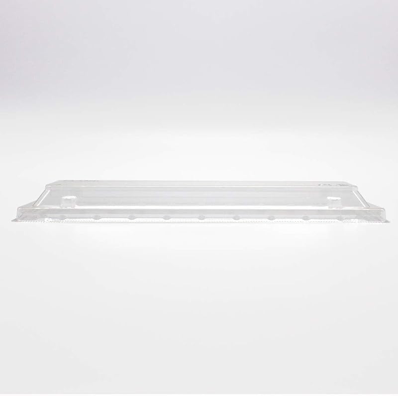 【50個セット】KAYU PACKAGE 長方形 RECTANGLE 木製 容器 Sサイズ 175mm x 121mm x 40mm 透明プラ 蓋 フタ付 使い捨て (50)