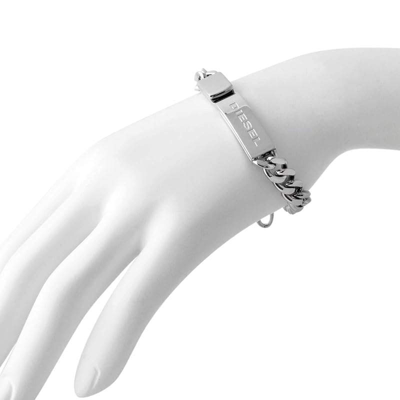 [ディーゼル] DIESEL ロゴプレート＆チェーン ブレスレット DX0966040 [並行輸入品]