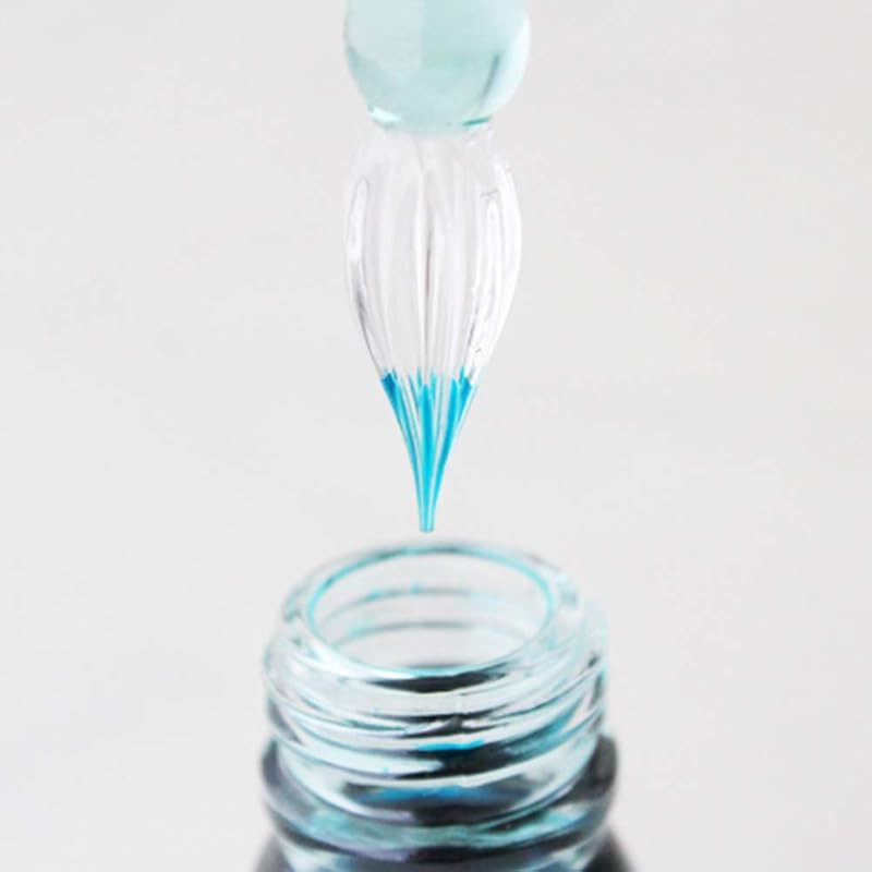 エルバン(Herbin) ガラスペン&インクセット 専用箱入【ハンドクラフト】つむぎ ターコイズ & ミニインク ミントグリーン(10ml)セット【1670年創業フランスの伝統的ブランド】HERBIN hb21433set