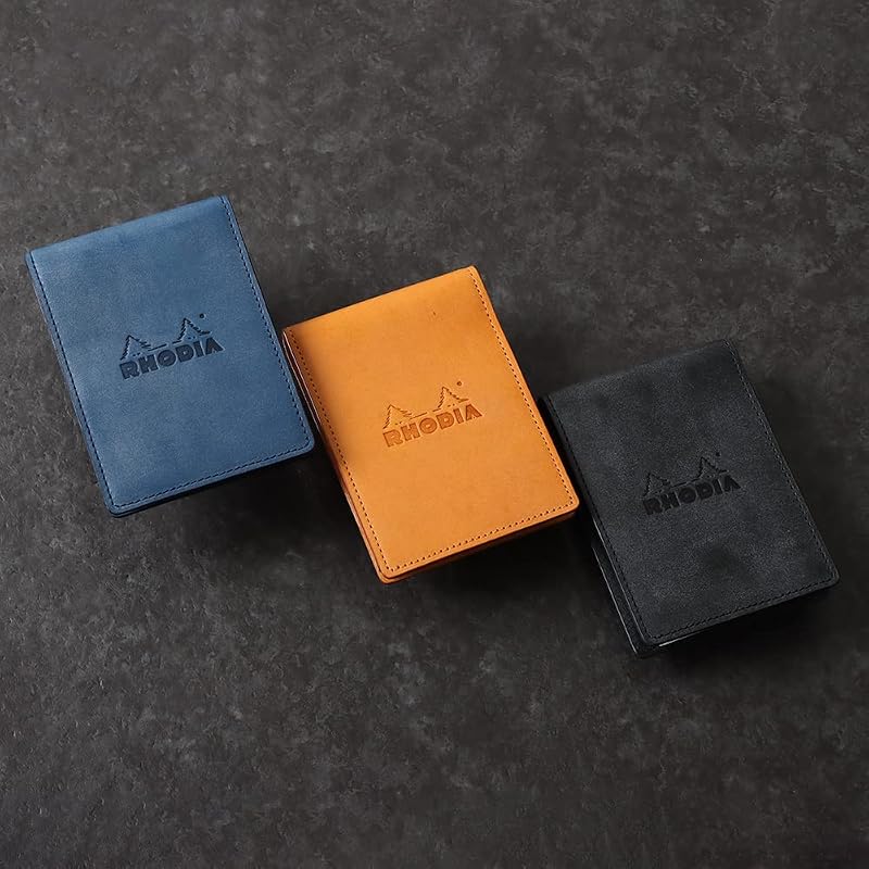 ロディア ミニ3穴システム手帳 RHODIA オーガナイザー(11×8cm リング径11mm 牛革) シック ブルー cf11ogz01-bl