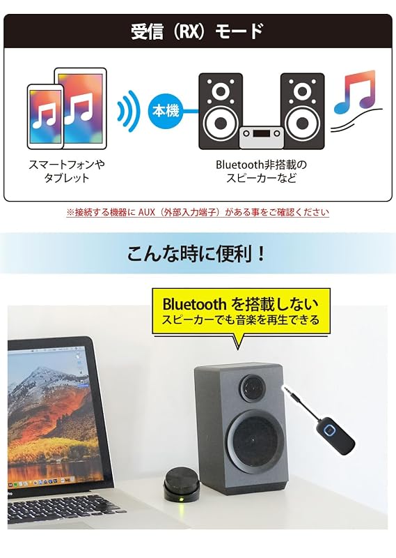 Premium Style Bluetooth トランスミッター/レシーバー [ブラック] PG-WTR1BK1