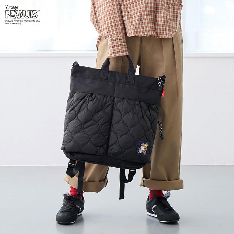 スヌーピー[リュック]IP.セオルー.パフ.Peanuts-0R ヘルメットバッグ型リュック ピーナッツ【KHAKI 】