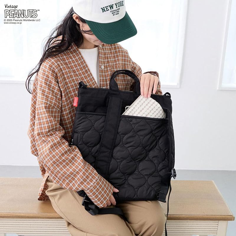 スヌーピー[リュック]IP.セオルー.パフ.Peanuts-0R ヘルメットバッグ型リュック ピーナッツ【KHAKI 】