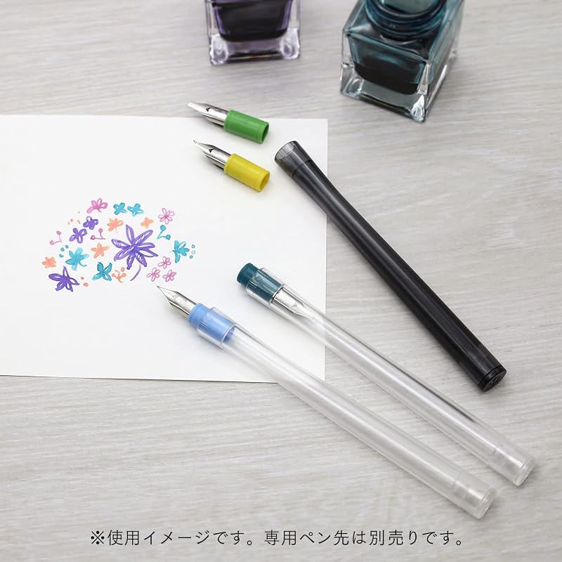 セーラー万年筆 万年筆ペン先のつけペン hocoro ペン軸 クリアブラック 14-0135-220