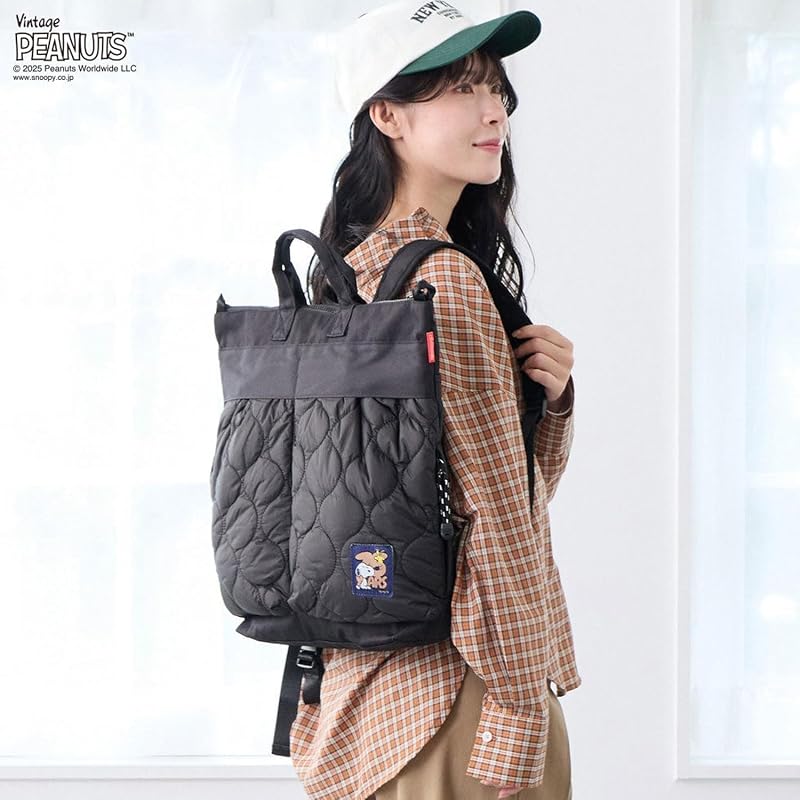 スヌーピー[リュック]IP.セオルー.パフ.Peanuts-0R ヘルメットバッグ型リュック ピーナッツ【KHAKI 】