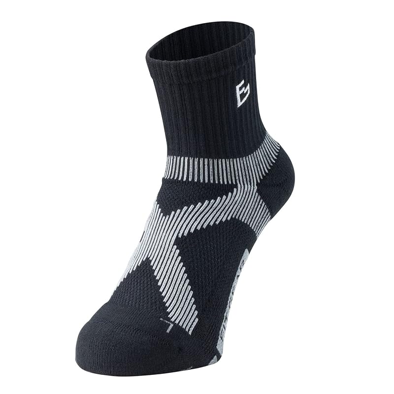 [MIKASA] FIT GEAR テニス・バドミントン専用ソックス 《極》フィット (先丸ブラック)