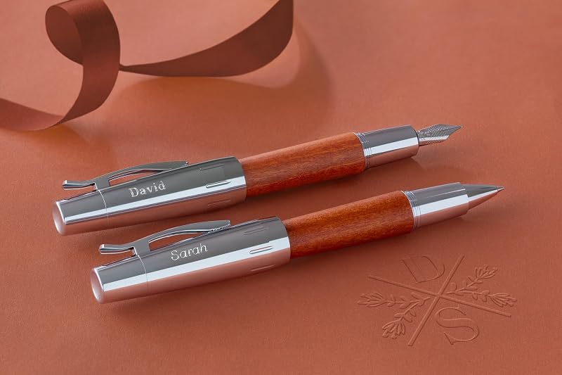 ファーバーカステル ボールペン 油性 エモーション ウッド&クローム 梨の木 ブラウン 148382 正規輸入品