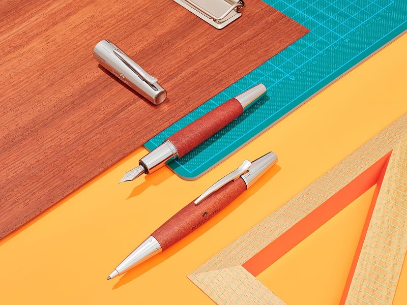 ファーバーカステル ボールペン 油性 エモーション ウッド&クローム 梨の木 ブラウン 148382 正規輸入品